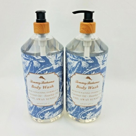 Tommy Bahama Grooming 2x Tommy Bahama Body Wash Sail Away Sunset With Essential Oils 32oz
